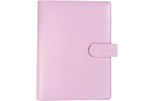 WITHYU Skórzany organizer A5 z zamknięciem magnetycznym | 6-pierścieniowy segregator, osobista okładka PU (bez stron wewnętrznych) do planera, przechowywania kart i użytku biurowego | Gotowy na prezent