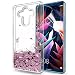 Produktbild Huawei Mate 10 Pro Glitzer Hülle,LeYi süße Frauen Mädchen Flüssig Bewegende Treibsand Transparent Slim Dünn TPU Silikon Handyhülle mit HD-Schutzfolie für Huawei Mate10 Pro Cases ZX Rose Gold