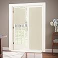LazBlinds 100% Blackout Door Curtain, No Tools No Drill Cordless Blinds for Windows, Thermal Insulated UV Protection Privacy Window Curtains for French Door Front Door(26''W x 68''H, Cream, 1 Panel)
