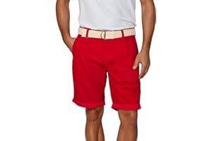 riverso RIVHenry Pantalones Cortos Chinos Bermudas Pantalones Cortos, 98% algodón, Azul, Claro Azul, Marino, Rojo, Verde, Naranja, Beige, Gris, W30 - W42