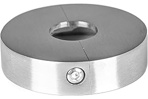 Cosch Abdeckrosette Edelstahl V2A rund, zweiteilig von Ø45mm bis Ø125mm, mit Mittelbohrung für Rundrohre, 2,0-2,5mm Wandstärke, Rosette massiv (Ø 105 mm, Bohrung: Ø 49,0 mm)