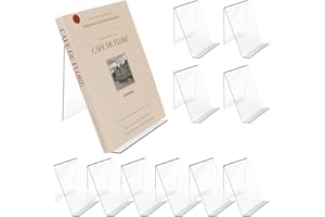 Auauraintt 10 Stück Klarer Buchständer aus Acryl,Transparente Buchstützen,Transparente Dekoration, Acrylbuchstützen,10 x 11.5 x 13cm,Geeignet für Schulen, Wohnungen, Büros, Bibliotheken.