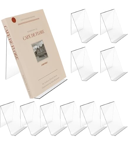 10 Stück Acryl-Buchständer Transparent – 15,2 X 10,2 Cm, Stabil, Zum Präsentieren Von Büchern, Tablets, Bildern & Kunst