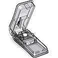 Hibfdgn Pill Cutter, Portable Tablet Cutter with Case, for Small or Large Pills Cut in Half Quarter Pills Tablets, Easily Cleanly Precisely (Black)
