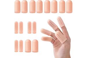 ACWOO Finger Protectors, 16 ST Mjuka Gel Finger Babysängar, Andas Silikon Finger Sleeves för att skydda fingertopparna, Lindr