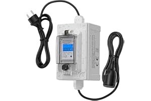 HIUYRFS Compteur Électrique Numérique Mobile 230 V, Compteur Mobile EEC 60 A, Compteur KWH Extérieur Étanche, Prise Industrielle LED avec Réinitialisation, Câble en Caoutchouc Portable