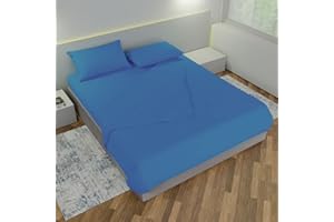 Leonardo Home - completo piazza e mezza da Letto in cotone - compreso nel completo 1 lenzuolo - 1 federa per cuscino standard - 1 sotto con angoli