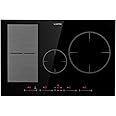 Klarstein 7500 W Induction Hob, Electric Induction Hob, 4 Burner Recessed Induction Hob, Touch Control, Electric Stove