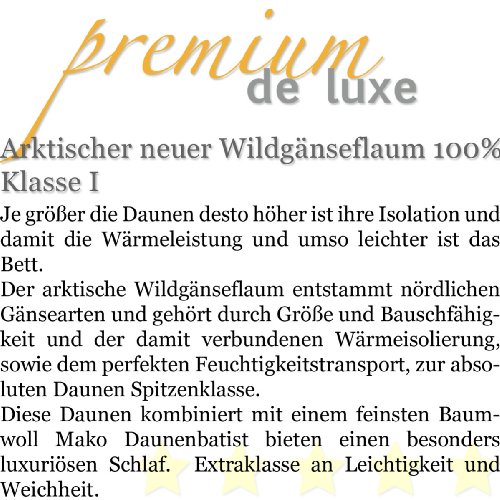 PREMIUM DE LUXE – Daunendecke – Extra Leicht–135x200cm – 100% Gänseflaum – 220 gr. – Deutsches Qualitätsprodukt – 975.98.003 - 5