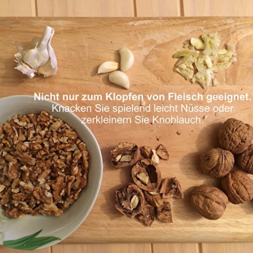 Pippin you! Fleischklopfer Edelstahl – spülmaschinengeeignet – mit Öse & gummiertem Griff – einfache Reinigung und ein kraftvolles Ergebnis - 7