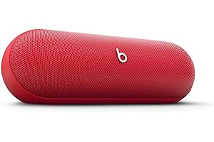 Beats Pill – bezprzewodowy głośnik Bluetooth i przenośna ładowarka z przewodem USB-C,do 24 godzin pracy na baterii, odporność na wodę klasy IP67, zgodność z urządzeniami Apple i Android – przebojowy czerwony