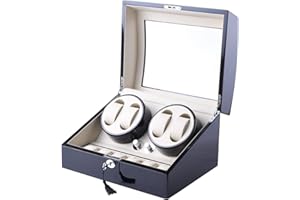 DUKWIN Automatic Watch Winder, Watch Winders with 4 Winder Positions and 6 Display Storage Spaces