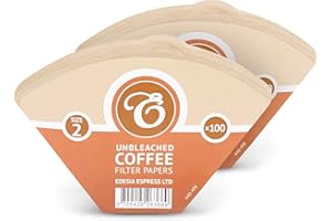 EDESIA ESPRESS - 200 filtri caffè americano in carta non sbiancata - forma a cono - misura 2