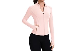 IECCP Women's Gym Shirts Sport Top Running Jackets Long Sleeve Workout Fitess Breathable Activewear T-Shirts Lightweight Moisture Wicking Yoga Tops with Thumb Hole and Side Pockets