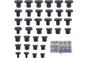 ROBLUX Juego de 100 Tapones de Goma de Silicona 10 Tamaños de Tapones Agujeros de Muebles Tapón de Agujero Tipo T 1 Caja Transparente para Agujeros de 4 A 9,5 mm de Diámetro Interior Botellas Y Tuberías