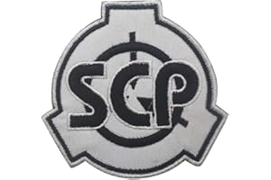 OHRONG SCP Patch - Parche de Procedimientos Especiales de Contención Logotipo de la Fundación 3D táctico militar bordado para coser en Morale Insignias de Regalo (Blanco)