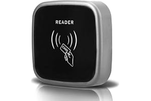 Garsent Lector de Control de Acceso de Puerta, IP65 Impermeable Wiegand26 / 34 bits RFID 13.56MHZ / 125KHZ IC/ID Card Reader para Control de Acceso de Puerta(CARNÉ DE Identidad)