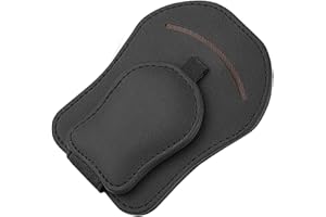 KAHOUI Brillenhalter für Auto Zubehör Innenraum, für Sonnenblende Auto, Magnetische Leder Sonnenbrillenhalter Auto Aprikose und Schwarz, Brillenhalterung Auto Gadgets für Sonnenbrillen, Rechnung (2)