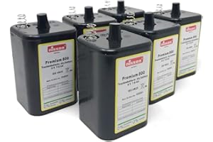 AKKU-NET Nissen 4R25 6V Batteria a Blocco per lampade da Cantiere,Illuminazione, Lampeggianti Set da 6