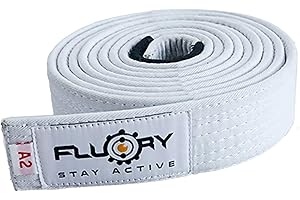 FLUORY Ceinture de jiu-jitsu brésilien avec couleurs : blanc, violet, bleu, marron, noir pour taille A0, A1, A2, A3, A4.