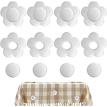 8 Poids Pour Nappe De Table En Pierre Naturelle Avec Pinces - 4x4x1cm, 280g Total, Résistants Vent Et Intempéries