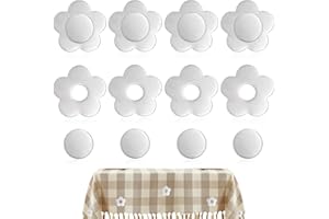 TUZHE 8 Pezzi Pesi per Tovaglia con Calamita Fermatovaglia da Tavola Magnete per Giardino Picnic Feste Cucina E Ristorante (Fiore)