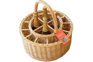 Red Hamper WH016/HOME Deluxe Celebration Drinks Basket, Brown, 44 x 44 x 21 cm