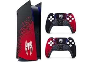 HYCARUS Spider - Man 2 PS5 Skin para Playstation 5 y PS5 DualSense Controller, cubierta de vinilo premium 3M para consola Playstation 5 y PS5 Controller Skin Stickers (PS5 Digital Edition)