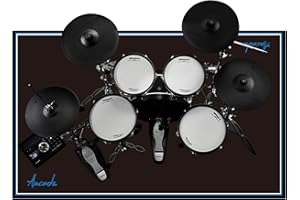 ‎AUCUDA Aucuda Schlagzeugteppich, 120x140cm rutschfest Schalldicht Drum Teppich Matte Innen und Außen, Elektronisches Jazz Schlagzeug Kit für Bass Snare Drum, Indoor Schallschutz Akustik Teppich, Schwarz.