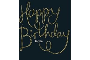 UK Greetings Birthday Card for Him/Her/Friend - Gold Lettering Design,Black,159mm x 184mm