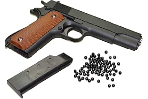 ‎KOSXBO KOSxBO Airsoft Pistole 0,5 Joule aus Vollmetall Metallschlitten in Schwarz - Kaliber 6 mm BB inkl. Premium BBS Munition