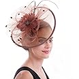 Lucky Leaf Women Girl Fascinators Hair Clip Hairpin Hat Feather Cocktail Tea Party Hat