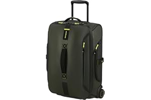 Samsonite Paradiver Light - Bolsa de Viaje con Ruedas (55 cm), Small, Equipaje de Mano, Repelente al Agua, Ligero, 48,5L, Verde (Jungle Green)