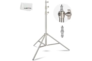 AMBITFUL Support d'éclairage de studio photo en acier inoxydable pour HTC Vive VR, vidéo, portrait et photographie de produits 280 cm, AMBITFUL DSL-280