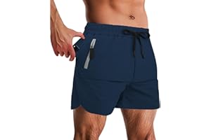 Suwangi męskie spodenki sportowe do biegania szybkie suche spodnie treningowe z kieszenią na zamek błyskawiczny