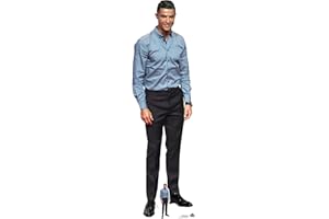 STAR CUTOUTS Ronaldo CS1138 - Cartone a grandezza naturale per camicia blu, altezza 188 cm, con mini sagoma