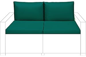 ‎GARDENISTA Gardenista Outdoor - Sitzkissen für Polyrattanmöbel | Gartenmöbelkissen für Kalifornien | Wasserbeständige Polsterung für Terrassenmöbel | Leichte und haltbare Polsterung (4 Stück, Grün)