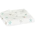 aden + anais silky soft Dream Blanket, Ideal Newborn Nursery & Cot Blankets for Baby Girls & Boys, Unisex Toddler & Infant Bedding of Bamboo Viscose Muslin, Shower & Registry Gift, Milky Way, 120 x 120 cm