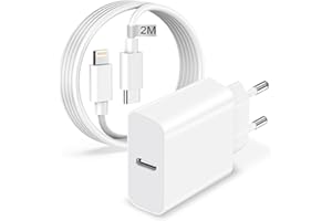 KEMPOW Originale Apple MFi 20W USB C Caricatore iPhone Rapido con 2M Cavo Ricarica per iPhone 14 13 12 11 Pro Max/Mini/XS/X/8