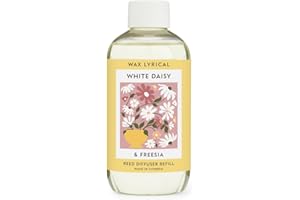 Wax Lyrical Flower Market White Daisy & Freesia Reed Diffuser Refill - 200ml | Joyful Floral Fragrance | Made in England