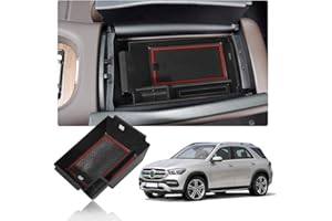 YEE PIN Compatibile con Mercedes Benz GLE W167 2020-2022 2023 / GLS X167 2020-2023 Scatola portaoggetti per bracciolo con tappetino antiscivolo GLE W167 / GLS X167 organizer