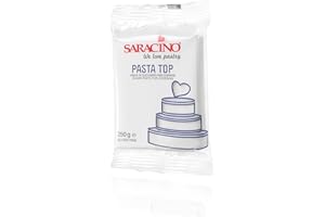 SARACINO WE LOVE PASTRY Saracino Pasta di Zucchero Top Bianca per Copertura da 250 g Made in Italy