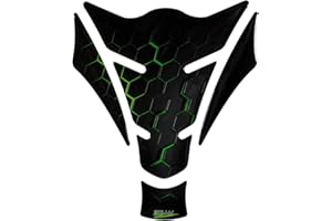 ‎BIKE-LABEL BIKE-label Tankpad 3D Motorrad Tankschutz Aufkleber Waben grün universal 503073VA