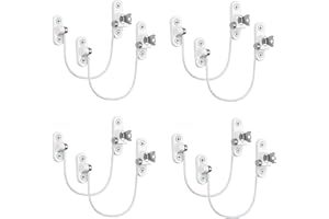 LUNEKUCK 8 Pcs Window Restrictor Locks for Kids Window Restrictors UPVC Baby Security Window Locks with Screws Keys for Baby Child Children Safety, Window Locks Door Locks for Home Public School and Commercial