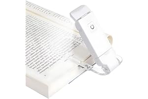 Serene Stock Book Light – Eye-Caring Reading Light with 3 Color Modes & 3 Brightness Levels, Clip-On, USB Rechargeable, Dimmable Portable Lamp with Swing Head for Bedtime Reading