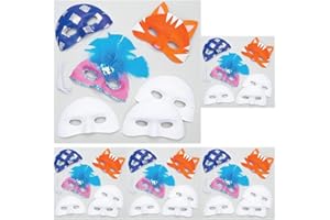 Baker Ross EV1246 Kit Máscaras Para Decorar (Pack de 8) Manualidades para decorar y llevar en fiestas o disfrazarse