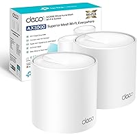 TP-Link Deco X50 AX3000 Whole Home AI-Driven Mesh Wi-Fi 6 System, Dual-Band with Gigabit Ports, Coverage up to 4,500 ft2, Con