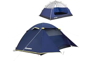 EchoSmile Tente de Camping, 2/3 Personnes Ultra Légère Tente Facile à Installer, 4 Saison Imperméable Ventilée pour Trekking Randonnée Camping