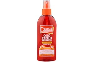 Delice Solaire Olio Solare Spray Capelli Protettivo Spf10 Disciplinante, Vitamina E e Filtro UV, Protegge i Capelli dagli Effetti del Sole, Dermatologicamente Testato - 150 ML