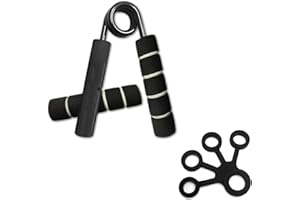 YSDYY 1pcs Grip Strength Enhancer (200lbs) avec Grip Cover, avec 1 pièce d'exercice silicone doigts, l'avant-bras,entraînement force poignet, l'entraînement musculaire rééducation, renforcement musculaire